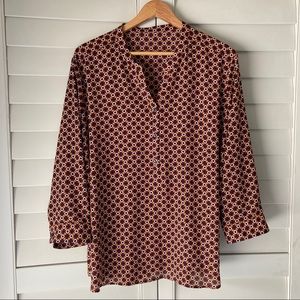 Geometric Pullover Blouse